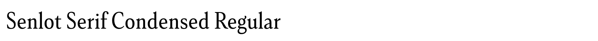 Senlot Serif Condensed Regular image
